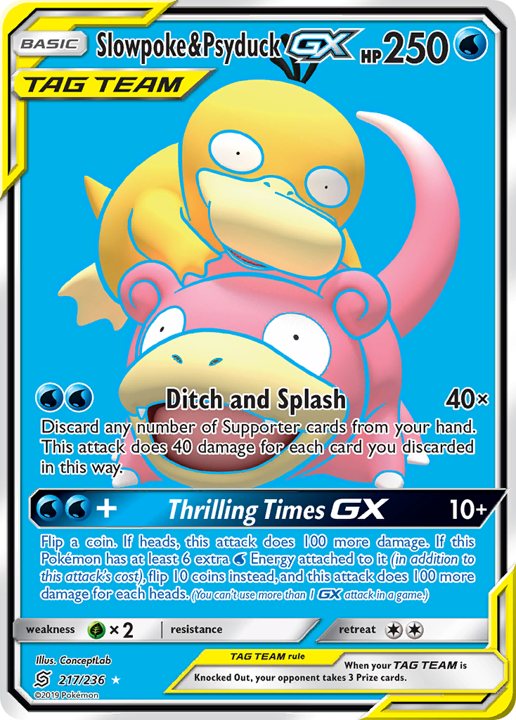 Slowpoke & Psyduck GX (217/236) [Sun & Moon: Unified Minds] | Rock City Comics