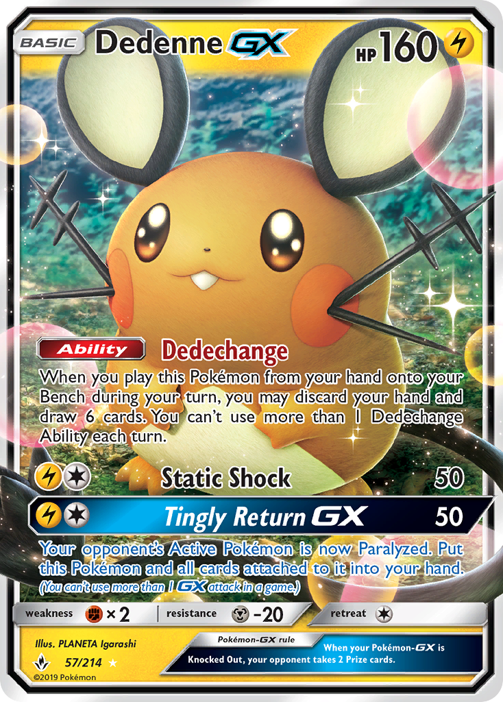 Dedenne GX (57/214) [Sun & Moon: Unbroken Bonds] | Rock City Comics