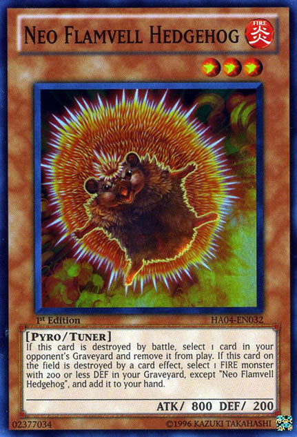 Neo Flamvell Hedgehog [HA04-EN032] Super Rare | Rock City Comics