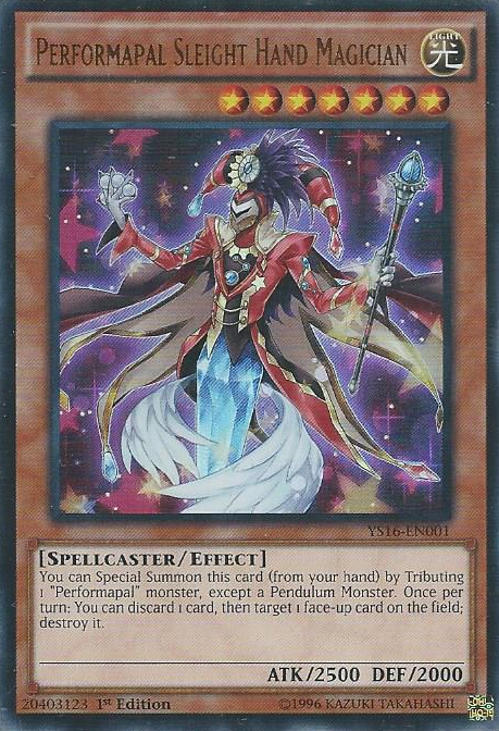 Performapal Sleight Hand Magician [YS16-EN001] Ultra Rare | Rock City Comics