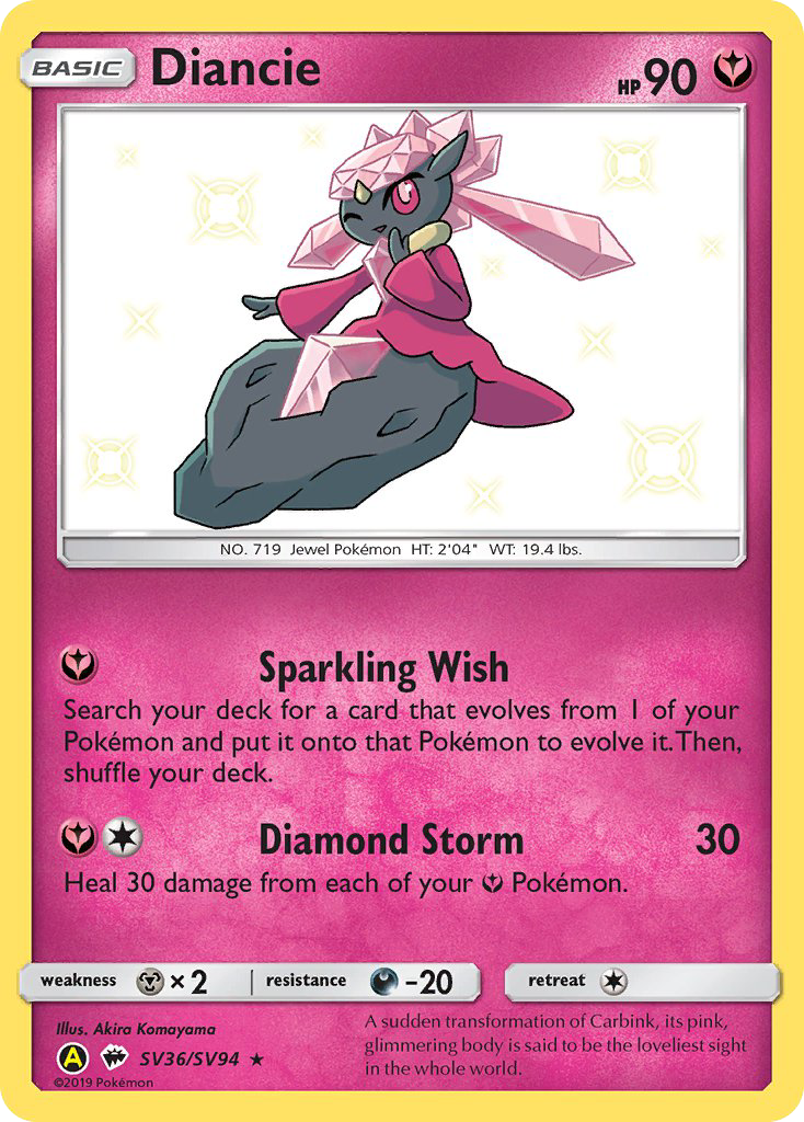 Diancie (SV36/SV94) [Sun & Moon: Hidden Fates - Shiny Vault] | Rock City Comics