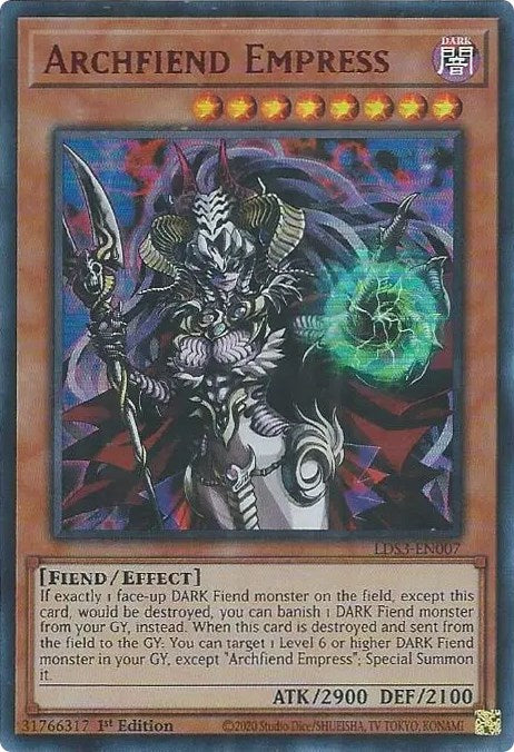 Archfiend Empress (Red) [LDS3-EN007] Ultra Rare | Rock City Comics