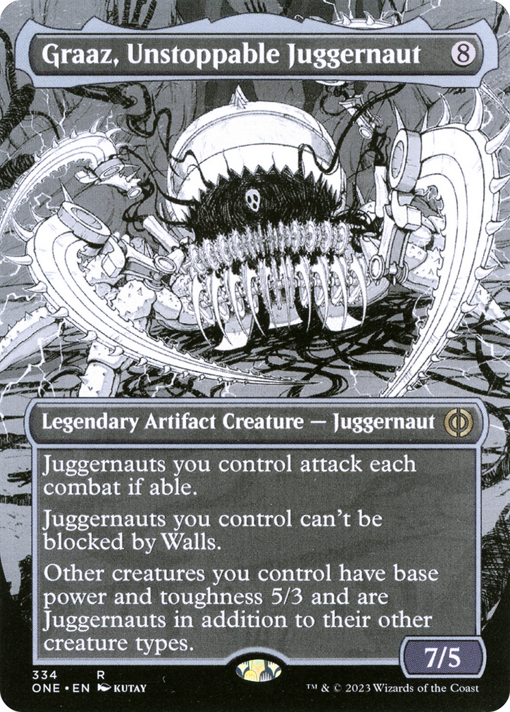 Graaz, Unstoppable Juggernaut (Borderless Manga) [Phyrexia: All Will Be One] | Rock City Comics