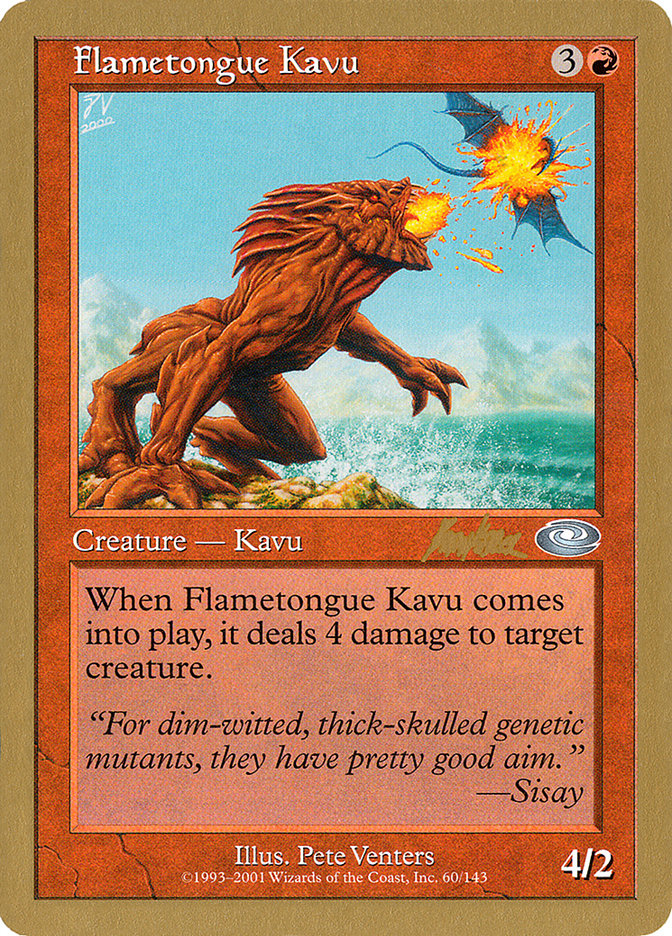 Flametongue Kavu (Brian Kibler) [World Championship Decks 2002] | Rock City Comics