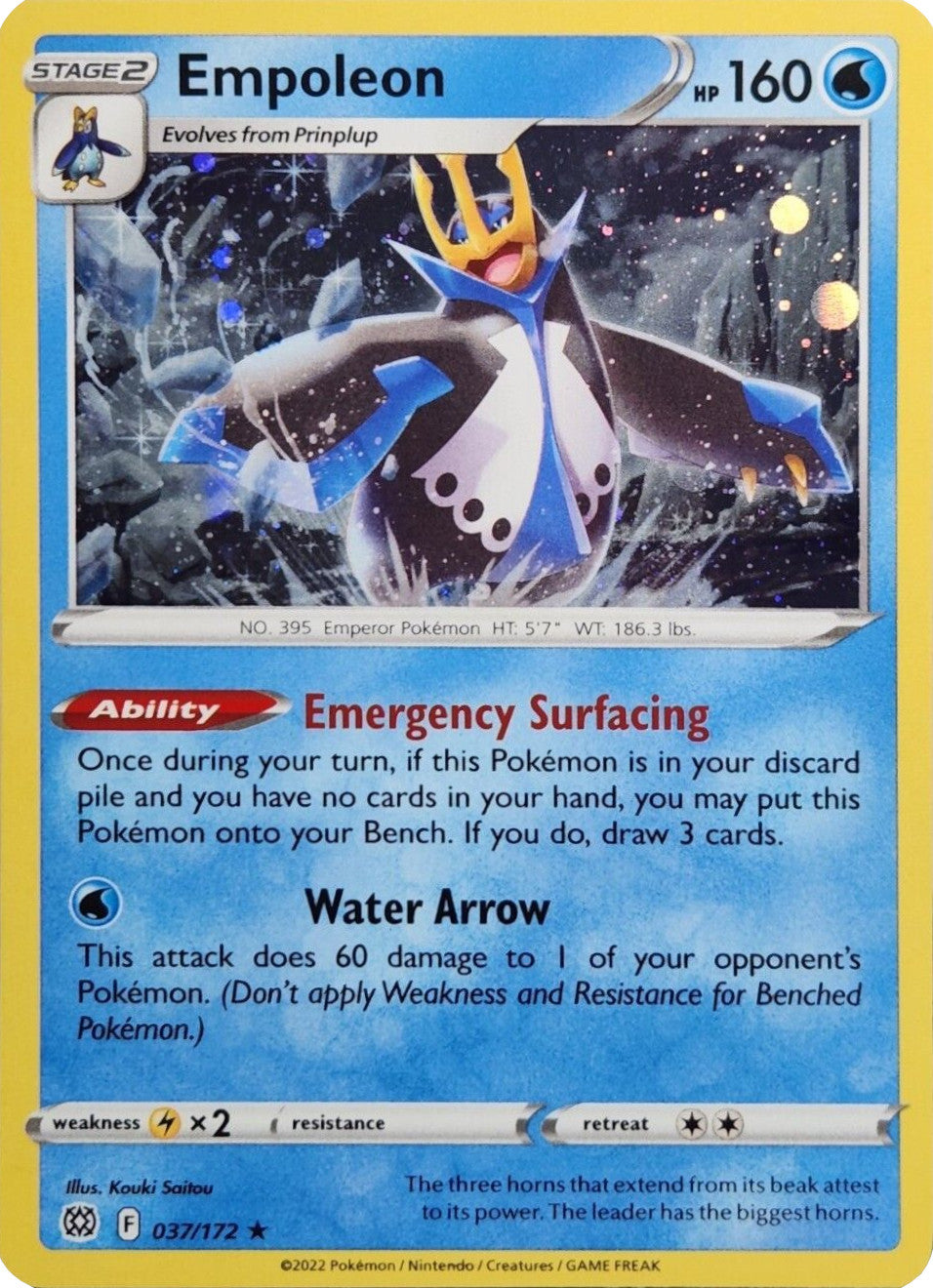 Empoleon (037/172) (Cosmos Holo) [Sword & Shield: Brilliant Stars] | Rock City Comics