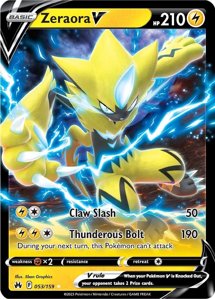 Zeraora V (053/159) [Sword & Shield: Crown Zenith] | Rock City Comics