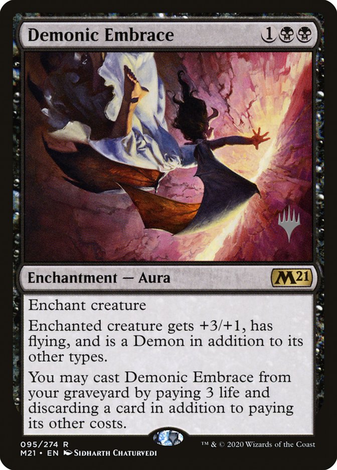 Demonic Embrace (Promo Pack) [Core Set 2021 Promos] | Rock City Comics