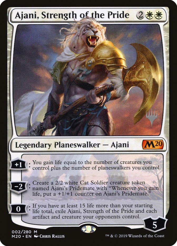 Ajani, Strength of the Pride (Promo Pack) [Core Set 2020 Promos] | Rock City Comics