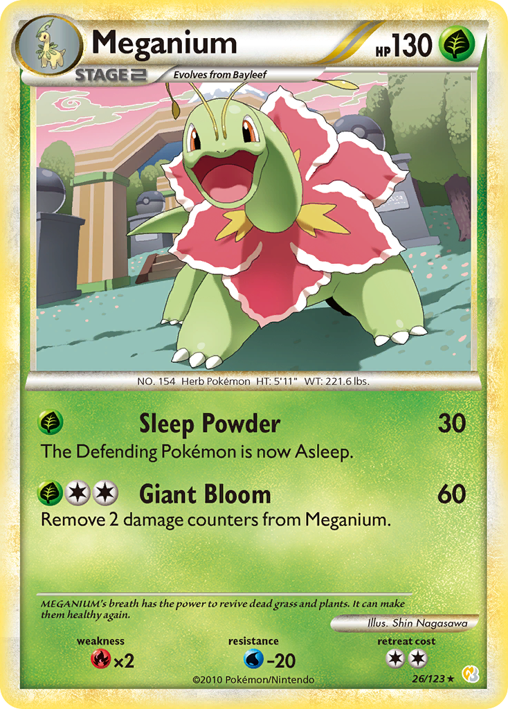 Meganium (26/123) [HeartGold & SoulSilver: Base Set] | Rock City Comics