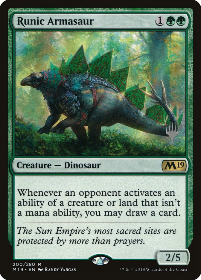 Runic Armasaur (Promo Pack) [Core Set 2019 Promos] | Rock City Comics