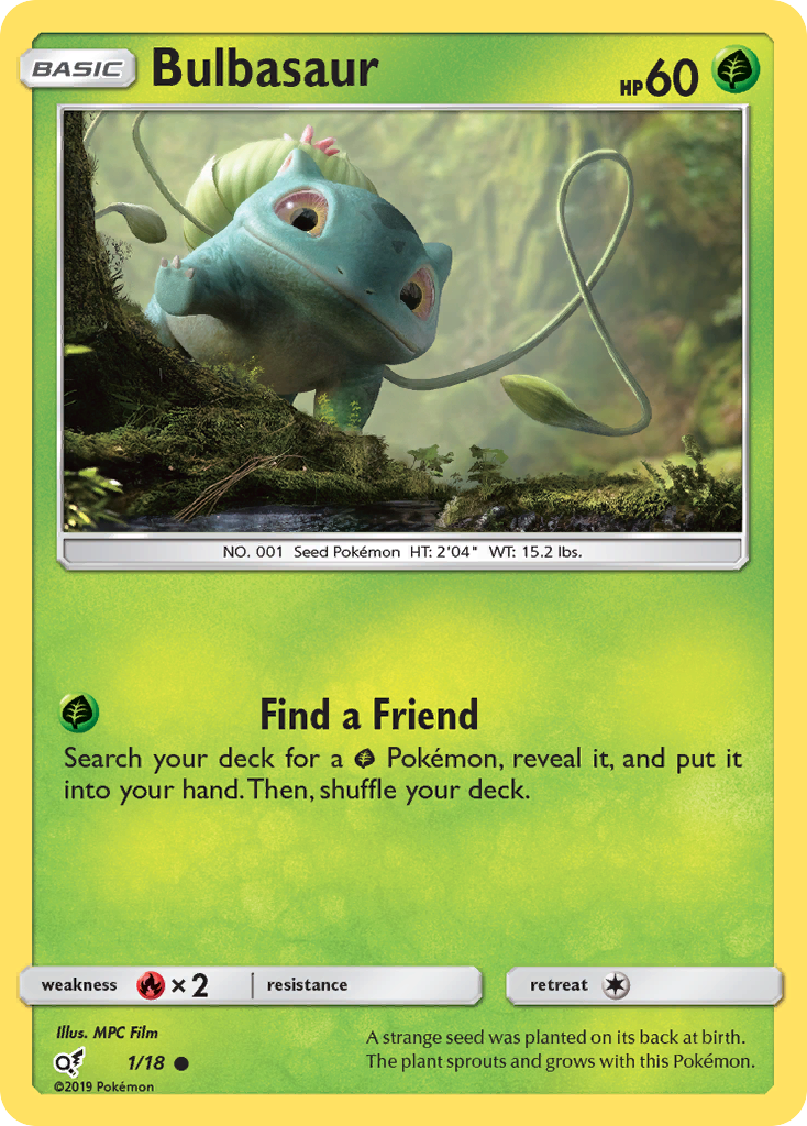 Bulbasaur (1/18) [Sun & Moon: Detective Pikachu] | Rock City Comics