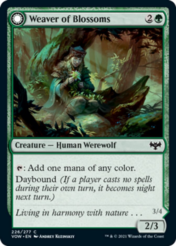 Weaver of Blossoms // Blossom-Clad Werewolf [Innistrad: Crimson Vow] | Rock City Comics