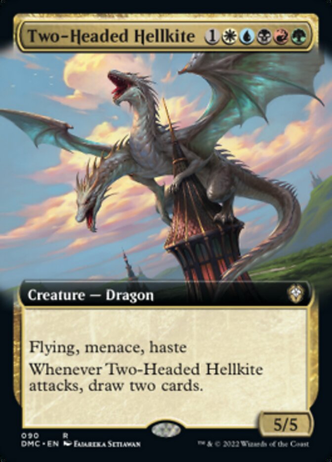 Two-Headed Hellkite (Extended Art) [Dominaria United Commander] | Rock City Comics