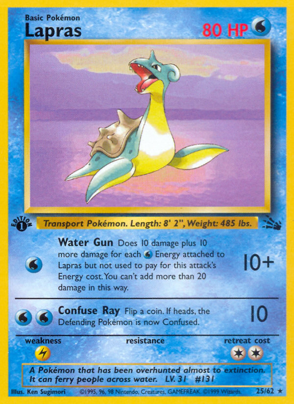 Lapras (25/62) [Fossil 1st Edition] | Rock City Comics