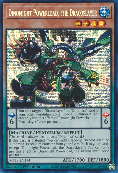 Dinomight Powerload, the Dracoslayer [MP23-EN174] Prismatic Secret Rare | Rock City Comics