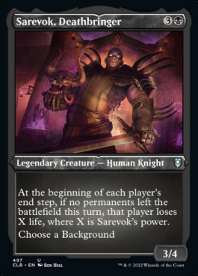 Sarevok, Deathbringer (Foil Etched) [Commander Legends: Battle for Baldur's Gate] | Rock City Comics