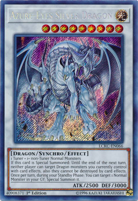 Azure-Eyes Silver Dragon [LCKC-EN066] Secret Rare | Rock City Comics