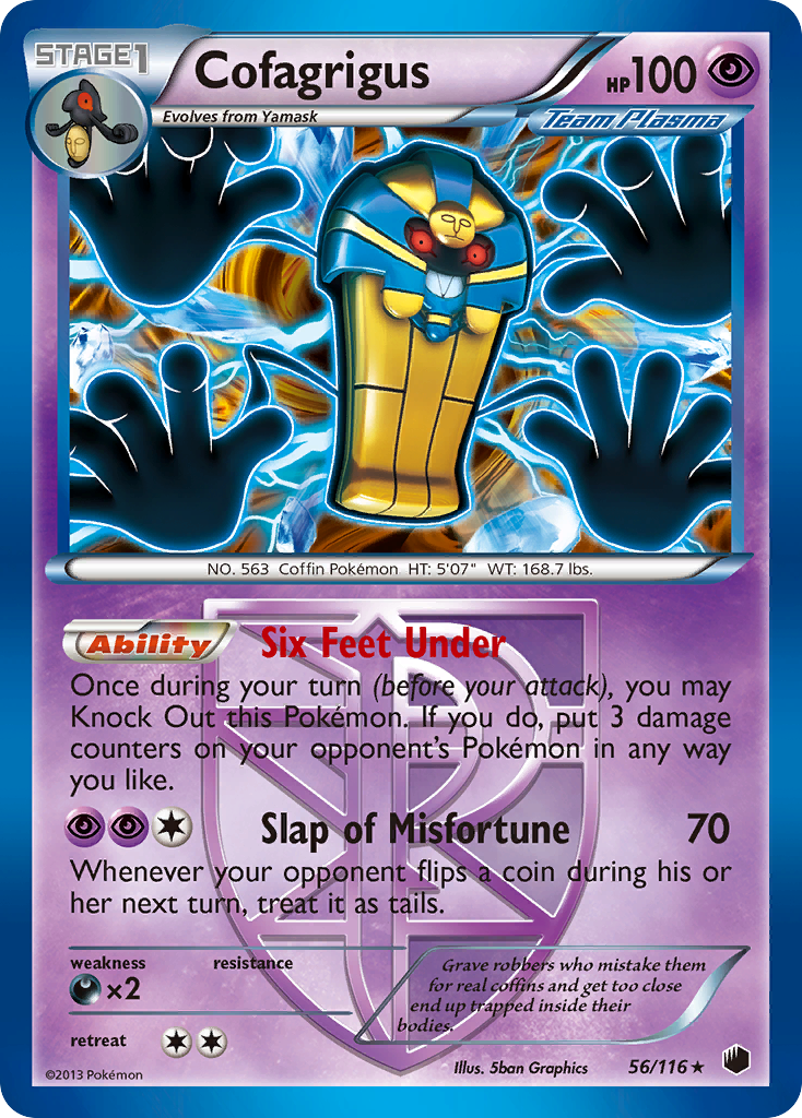 Cofagrigus (56/116) [Black & White: Plasma Freeze] | Rock City Comics