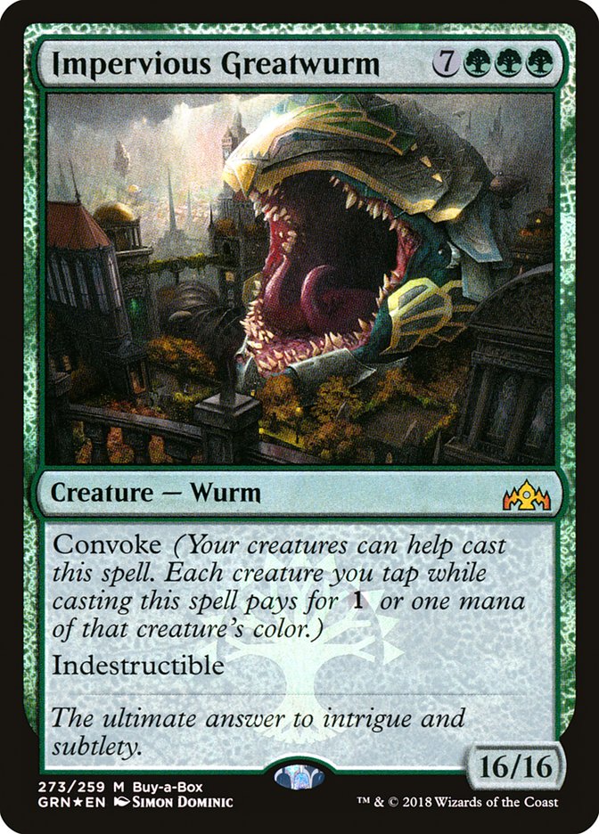 Impervious Greatwurm (Buy-A-Box) [Guilds of Ravnica] | Rock City Comics