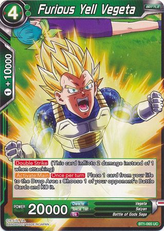 Furious Yell Vegeta [BT1-065] | Rock City Comics