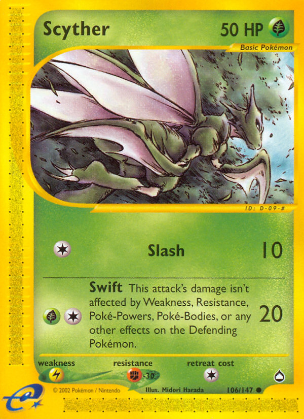 Scyther (106/147) [Aquapolis] | Rock City Comics