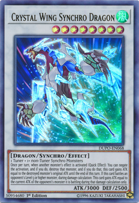 Crystal Wing Synchro Dragon [DUPO-EN068] Ultra Rare | Rock City Comics