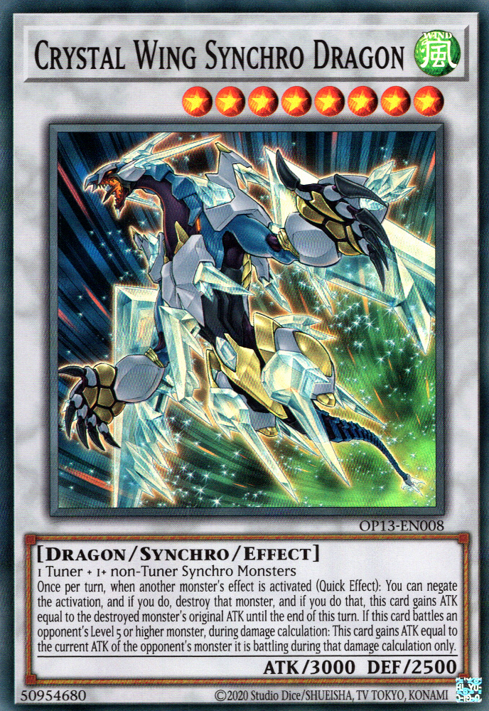 Crystal Wing Synchro Dragon [OP13-EN008] Super Rare | Rock City Comics