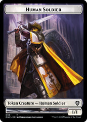 Human Soldier // Elephant Double-Sided Token [Phyrexia: All Will Be One Commander Tokens] | Rock City Comics