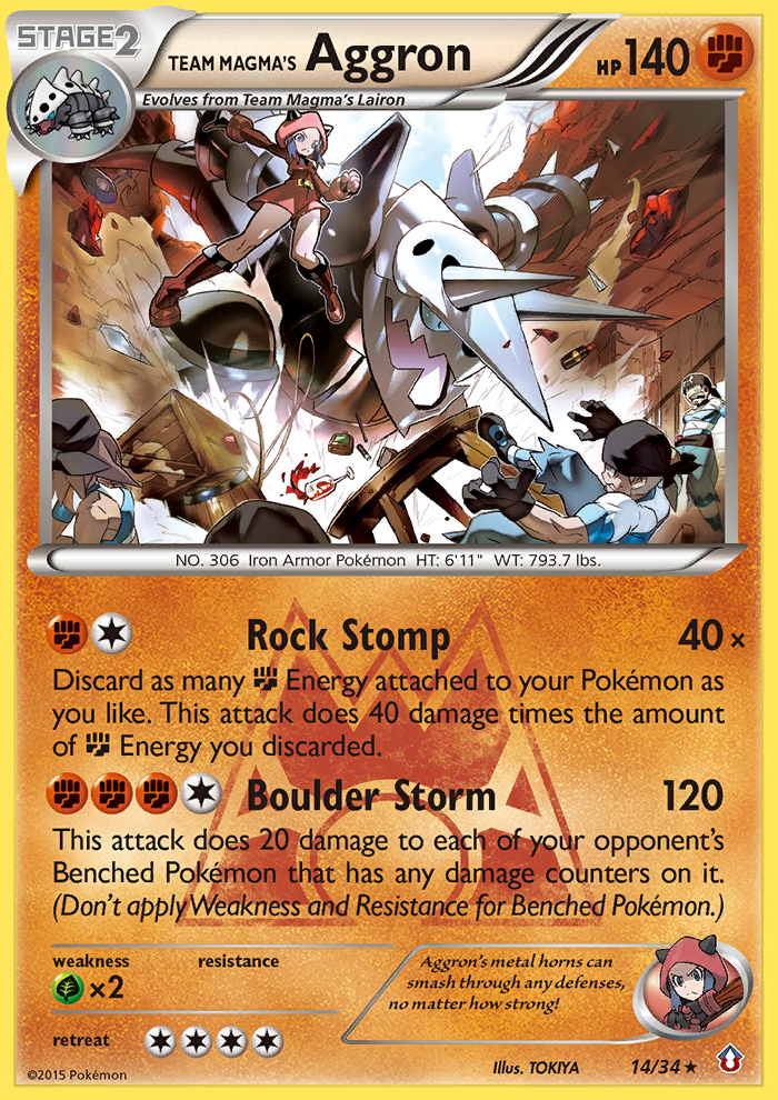 Team Magma's Aggron (14/34) [XY: Double Crisis] | Rock City Comics