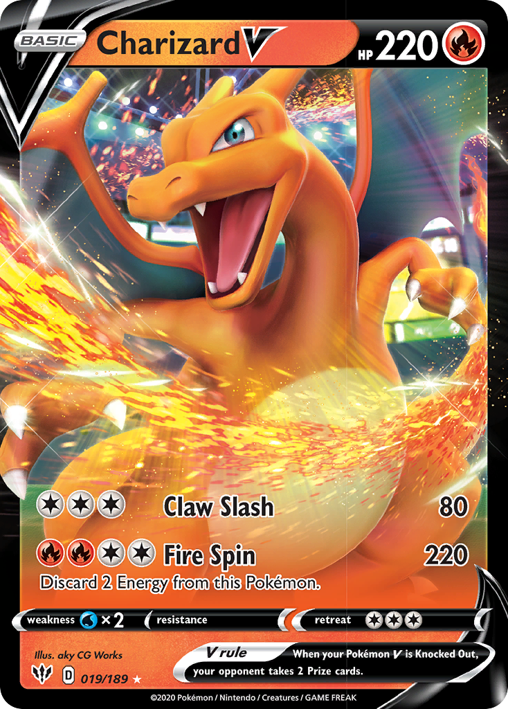 Charizard V (019/189) [Sword & Shield: Darkness Ablaze] | Rock City Comics