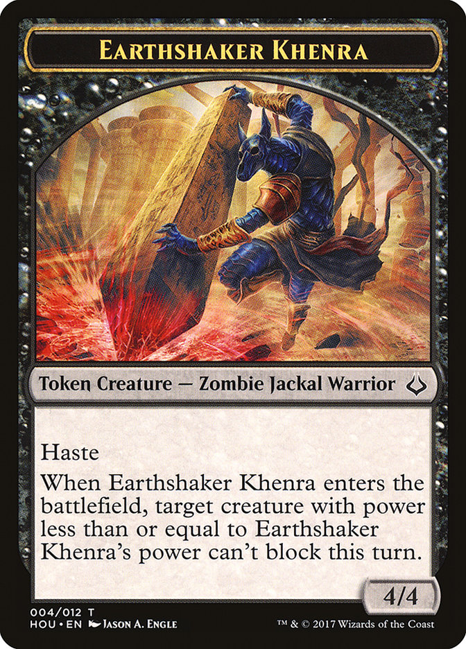 Earthshaker Khenra [Hour of Devastation Tokens] | Rock City Comics