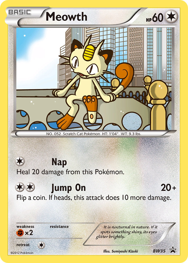 Meowth (BW35) (Cosmos Holo) [Black & White: Black Star Promos] | Rock City Comics