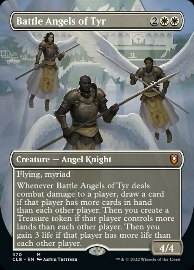 Battle Angels of Tyr (Borderless Alternate Art) [Commander Legends: Battle for Baldur's Gate] | Rock City Comics