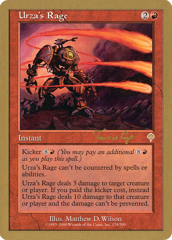 Urza's Rage (Tom van de Logt) [World Championship Decks 2001] | Rock City Comics