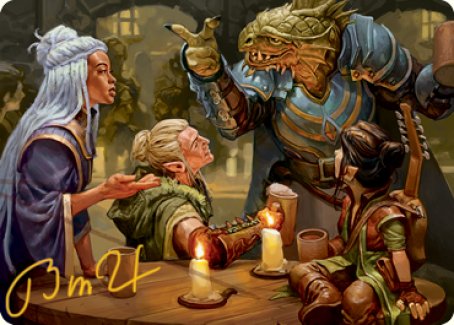 You Meet in a Tavern Art Card (Gold-Stamped Signature) [Dungeons & Dragons: Adventures in the Forgotten Realms Art Series] | Rock City Comics