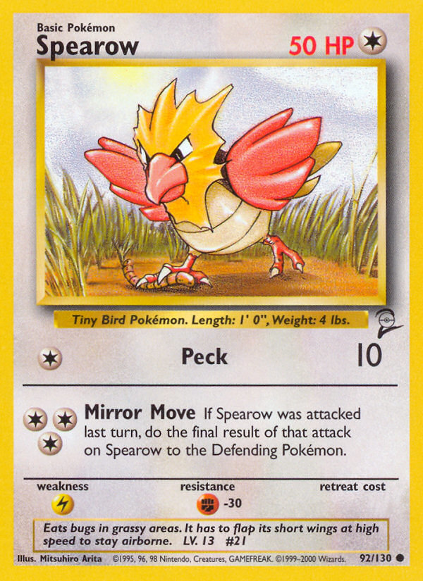 Spearow (92/130) [Base Set 2] | Rock City Comics