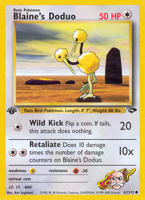 Blaine's Doduo (61/132) [Gym Challenge 1st Edition] | Rock City Comics