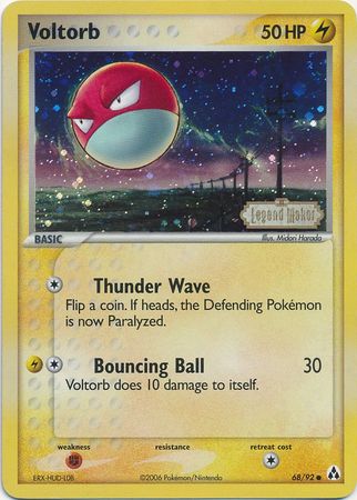 Voltorb (68/92) (Stamped) [EX: Legend Maker] | Rock City Comics