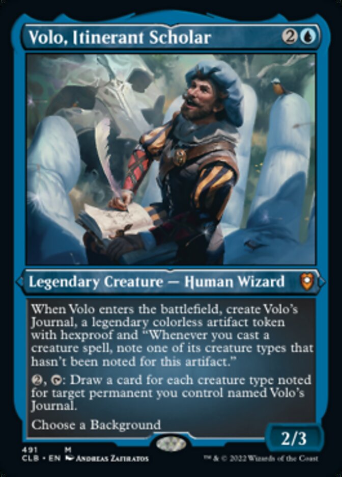 Volo, Itinerant Scholar (Foil Etched) [Commander Legends: Battle for Baldur's Gate] | Rock City Comics