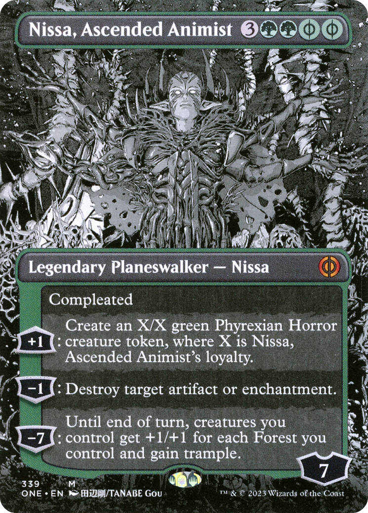 Nissa, Ascended Animist (Borderless Manga) [Phyrexia: All Will Be One] | Rock City Comics