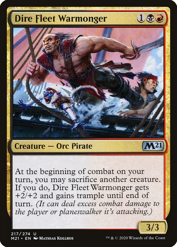 Dire Fleet Warmonger [Core Set 2021] | Rock City Comics