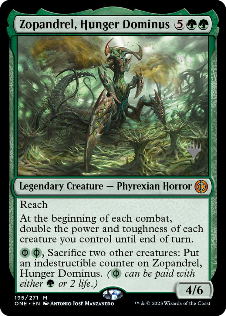 Zopandrel, Hunger Dominus (Promo Pack) [Phyrexia: All Will Be One Promos] | Rock City Comics