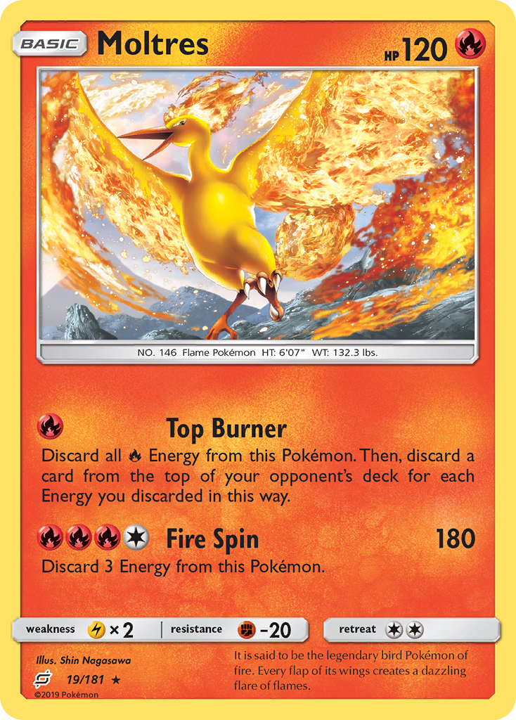 Moltres (19/181) [Sun & Moon: Team Up] | Rock City Comics