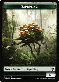 Saproling // Morph Double-sided Token [Commander 2019 Tokens] | Rock City Comics