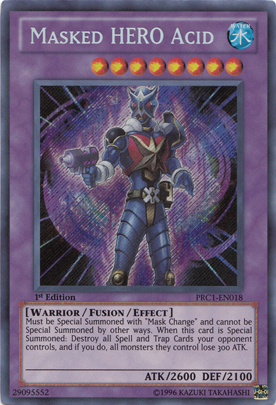 Masked Hero Acid [PRC1-EN018] Secret Rare | Rock City Comics