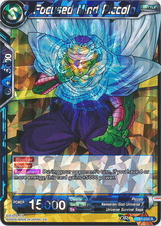 Focused Mind Piccolo (Shatterfoil) (TB1-032) [Dragon Brawl] | Rock City Comics