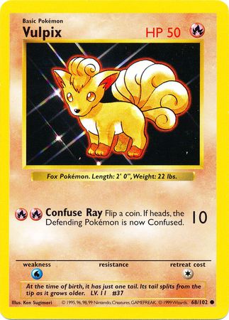 Vulpix (68/102) [Base Set Shadowless Unlimited] | Rock City Comics