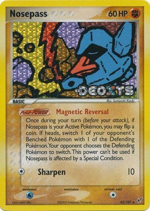 Nosepass (42/107) (Stamped) [EX: Deoxys] | Rock City Comics