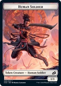 Human Soldier (003) // Zombie Double-sided Token [Commander 2020 Tokens] | Rock City Comics