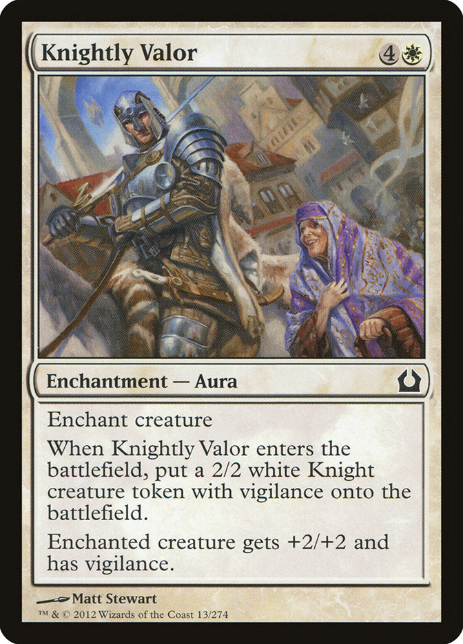 Knightly Valor [Return to Ravnica] | Rock City Comics